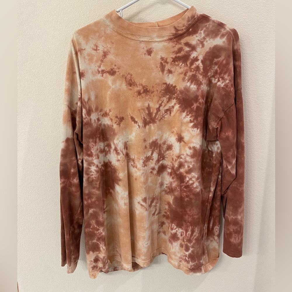 We the Free Pink and Orange  tie dye long sleeve shirt